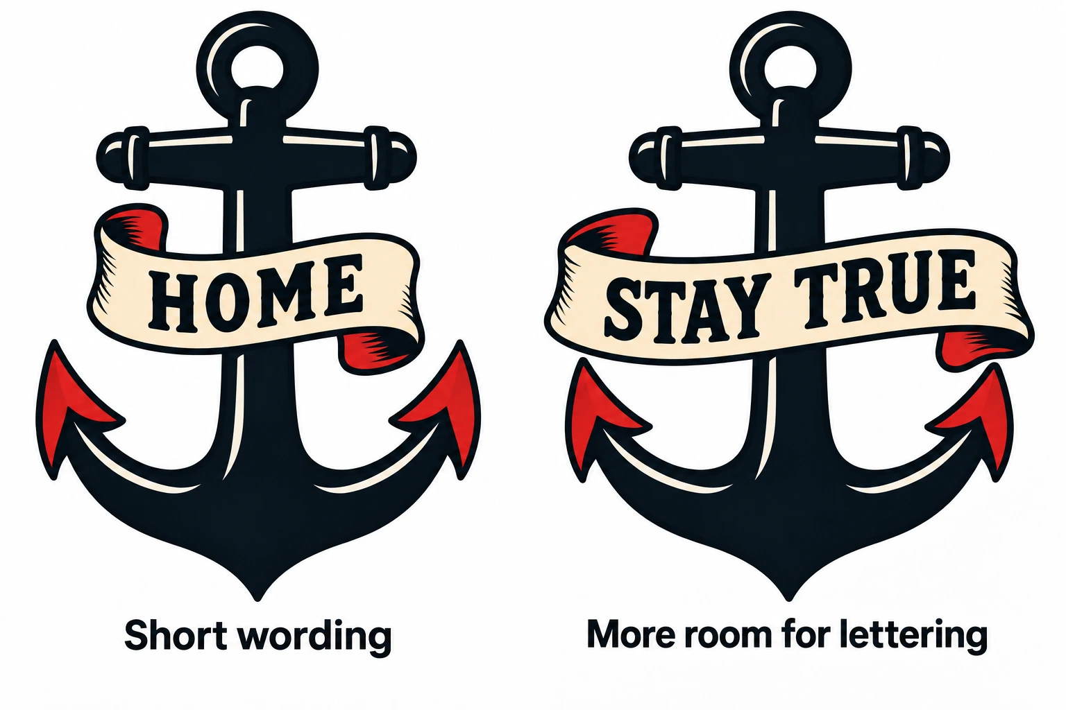 A wider banner gives the longer phrase room at a similar letter height.